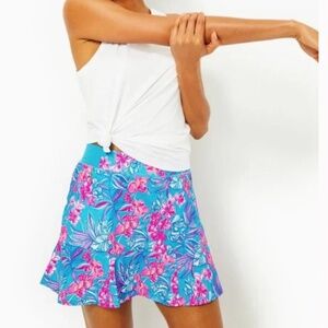 Lilly Pulitzer Fara Skort in Cumulus Blue Orchid Oasis size XS